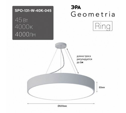Подвесной светильник Эра Б0058900 Ring Подвесной светильник Эра Б0058900 Ring