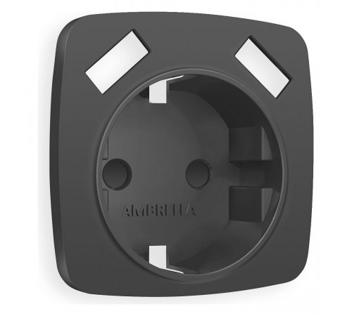 Накладка для розетки с заземлением и со шторками и 2хUSB type A Ambrella Volt OP9090 Quant Накладка для розетки с заземлением и со шторками и 2хUSB type A Ambrella Volt OP9090 Quant