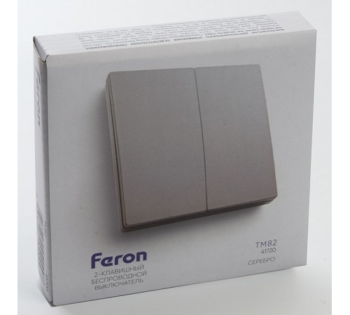 Выключатель беспроводной двухклавишный Feron 41720 Tm 82 Выключатель беспроводной двухклавишный Feron 41720 Tm 82
