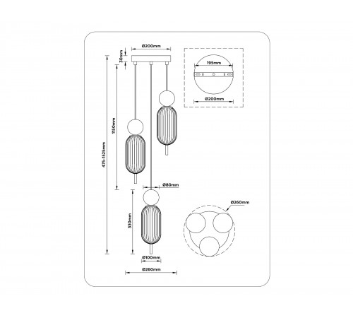 Подвесной светильник Ambrella Light LH53102 LH
