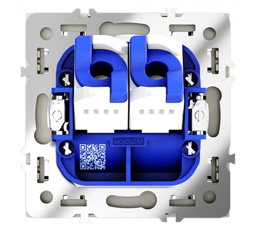 Розетка двойная Ethernet RJ-45 без рамки Voltum VLS060205 S70 Розетка двойная Ethernet RJ-45 без рамки Voltum VLS060205 S70