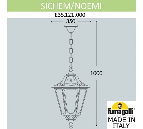 Подвесной светильник Fumagalli E35.121.000.WXH27 Noemi Подвесной светильник Fumagalli E35.121.000.WXH27 Noemi