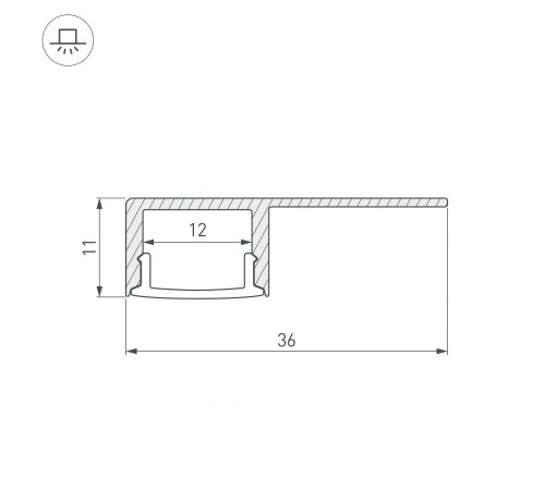 Профиль Arlight 023894 ARH-DECORE-S12-LINE-EDGE-2000 ANOD Профиль Arlight 023894 ARH-DECORE-S12-LINE-EDGE-2000 ANOD
