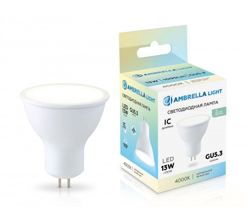Лампа светодиодная Ambrella Light 161304 MR16 Лампа светодиодная Ambrella Light 161304 MR16