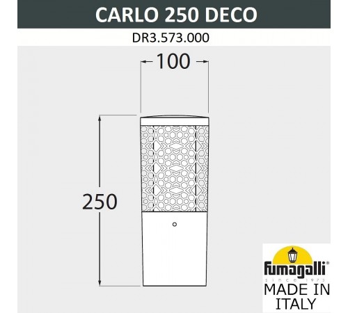 Наземный низкий светильник Fumagalli DR3.573.000.LXU1L Carlo Deco
