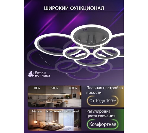 Потолочная люстра Natali Kovaltseva LED LAMPS 81440 HOME