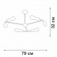 Люстра на штанге Vitaluce V3025-1/6PL V3025