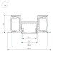 Профиль накладной тройной Arlight 018829 ARH-TRI-D-2000 ANOD