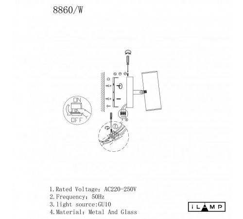 Бра iLamp 8860W BR-BK Plum Бра iLamp 8860W BR-BK Plum