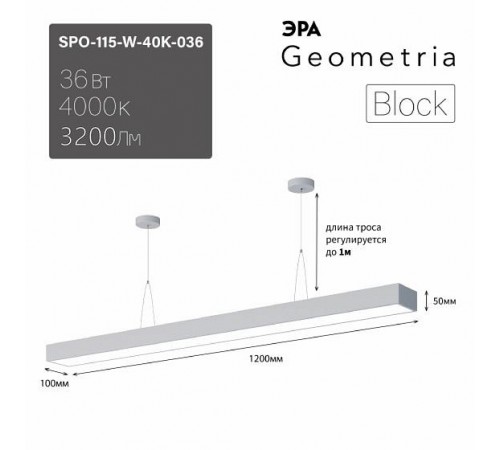 Подвесной светильник Эра Б0058864 Block