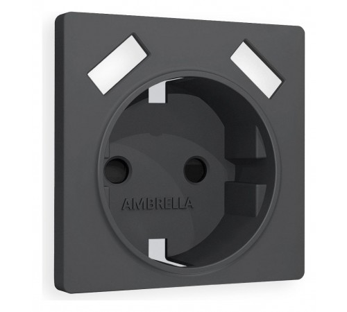Накладка для розетки с заземлением и со шторками и 2хUSB type A Ambrella Volt AP9090 Quant Накладка для розетки с заземлением и со шторками и 2хUSB type A Ambrella Volt AP9090 Quant