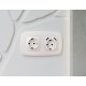 Накладка для розетки с заземлением и со шторками и 2хUSB type A Ambrella Volt OP2090 Quant