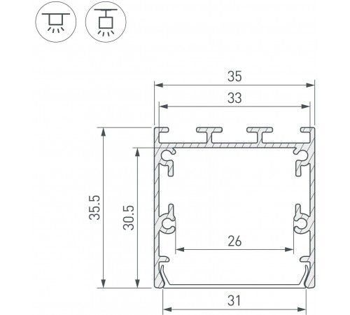 Профиль накладной Arlight 041641 SL-LINE