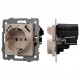 Розетка с заземлением и 2хUSB type A, без рамки Arlight 49821 SCT