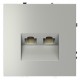 Розетка двойная Ethernet RJ-45 без рамки Voltum VLS060205 S70