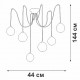 Подвесной светильник Vitaluce V4853/3S V4853