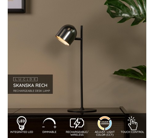 Настольная лампа декоративная Lucide 3649/03/15 Skanska Rech Настольная лампа декоративная Lucide 3649/03/15 Skanska Rech