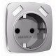 Накладка для розетки с заземлением и со шторками и 2хUSB type A Ambrella Volt OP5090 Quant