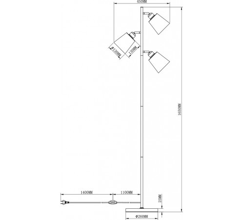 Торшер Moderli V3051-3F Floor Торшер Moderli V3051-3F Floor