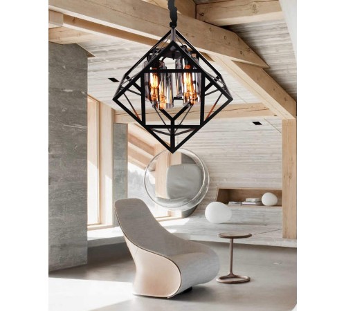 Подвесная люстра LUMINA DECO LDP 11339-4 BK Brutte Подвесная люстра LUMINA DECO LDP 11339-4 BK Brutte