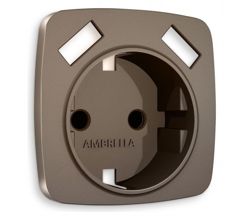 Накладка для розетки с заземлением и со шторками и 2хUSB type A Ambrella Volt OP6390 Quant Накладка для розетки с заземлением и со шторками и 2хUSB type A Ambrella Volt OP6390 Quant