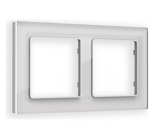 Рамка на 2 поста Ambrella Volt AF330402 Platos Стекло органическое