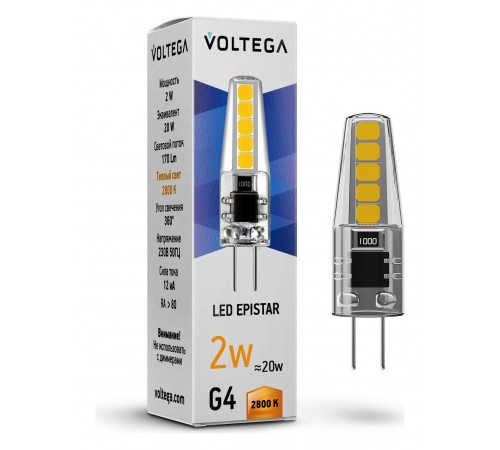 Лампа светодиодная Voltega 7144 Capsule G4 Лампа светодиодная Voltega 7144 Capsule G4