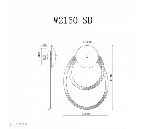 Бра iLedex W2150 SB Cross