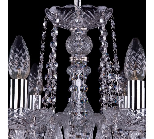 Подвесная люстра Bohemia Ivele Crystal 1402/8/195/Ni/Leafs 1402 Подвесная люстра Bohemia Ivele Crystal 1402/8/195/Ni/Leafs 1402