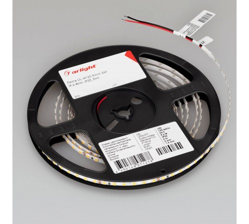 Лента светодиодная Arlight 044060 A120 24V 5mm 9.6 W/m