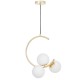 Подвесная люстра LUMINA DECO LDP 7031-3 F.GD BONIO