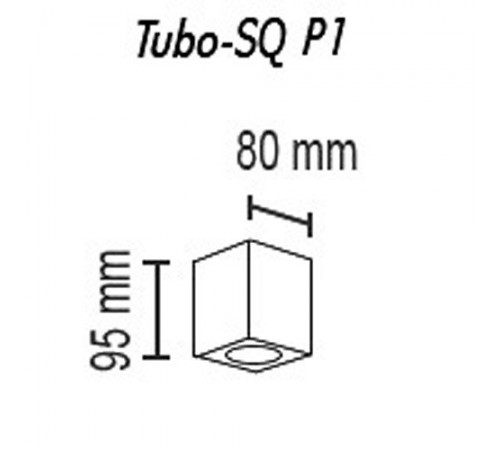 Накладной светильник TopDecor Tubo8 SQ P1 29 Tubo8 SQ Накладной светильник TopDecor Tubo8 SQ P1 29 Tubo8 SQ