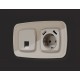 Накладка для розетки с заземлением и со шторками и 2хUSB type A Ambrella Volt OP3690 Quant