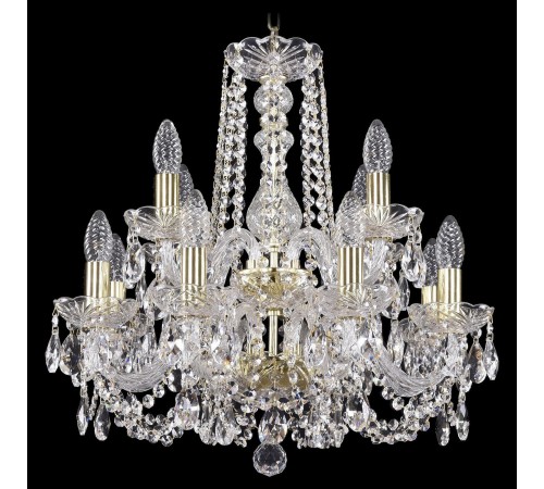 Подвесная люстра Bohemia Ivele Crystal 1402/8+4/160/2d/G 1402 Подвесная люстра Bohemia Ivele Crystal 1402/8+4/160/2d/G 1402