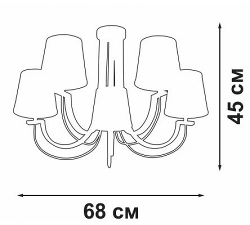Люстра на штанге Vitaluce V3075-9/5PL V3075 Люстра на штанге Vitaluce V3075-9/5PL V3075
