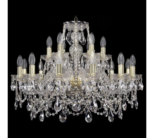 Подвесная люстра Bohemia Ivele Crystal 1411/12+6/240/G 1411