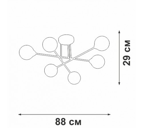 Люстра на штанге Vitaluce V3931-8/6PL V3931 Люстра на штанге Vitaluce V3931-8/6PL V3931