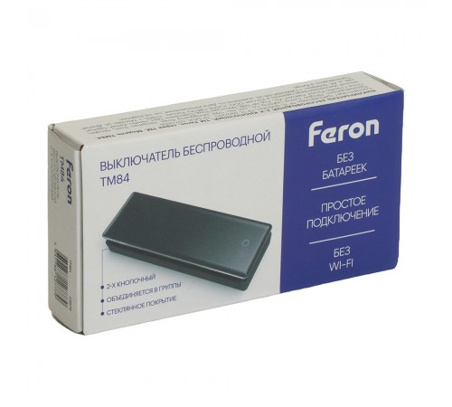 Выключатель беспроводной одноклавишный Feron 48878 TM84 SMART Выключатель беспроводной одноклавишный Feron 48878 TM84 SMART