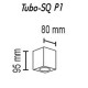 Накладной светильник TopDecor Tubo8 SQ P1 09 Tubo8 SQ