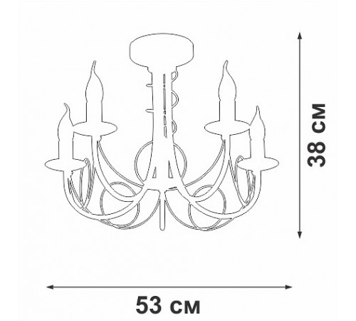 Люстра на штанге Vitaluce V3035-0/5PL V3035 Люстра на штанге Vitaluce V3035-0/5PL V3035