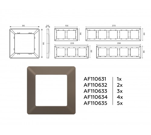 Рамка на 2 поста Ambrella Volt AF110632 Line Рамка на 2 поста Ambrella Volt AF110632 Line