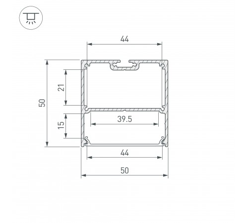 Профиль накладной Arlight 038434 SL-LINE