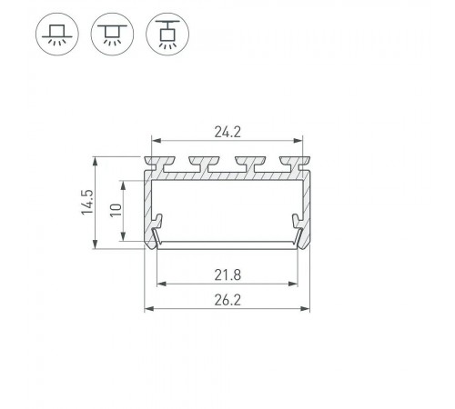 Профиль накладной Arlight 044843 PLS-LOCK Профиль накладной Arlight 044843 PLS-LOCK