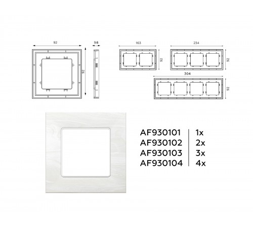 Рамка на 1 пост Ambrella Volt AF930101 Grand Рамка на 1 пост Ambrella Volt AF930101 Grand