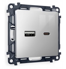 Розетка 2хUSB type A и C без рамки Ambrella Volt MA411010 Quant