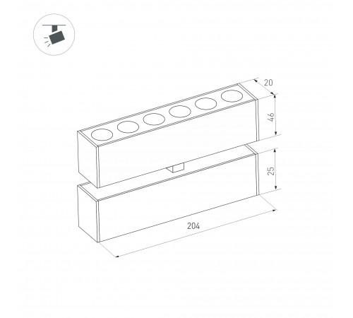 Накладной светильник Arlight 033725 MAG-25 Накладной светильник Arlight 033725 MAG-25
