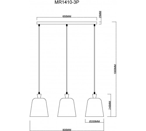 Подвесной светильник MyFar MR1410-3P Madina Подвесной светильник MyFar MR1410-3P Madina