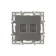 Розетка двойная RJ-12 и Ethernet RJ-45, без рамки Arlight 45338 SCT