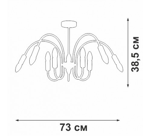 Люстра на штанге Vitaluce V3026-1/10PL V3026 Люстра на штанге Vitaluce V3026-1/10PL V3026