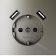 Розетка с заземлением и со шторкой и 2хUSB type A, без рамки Voltum VLS040404 S70